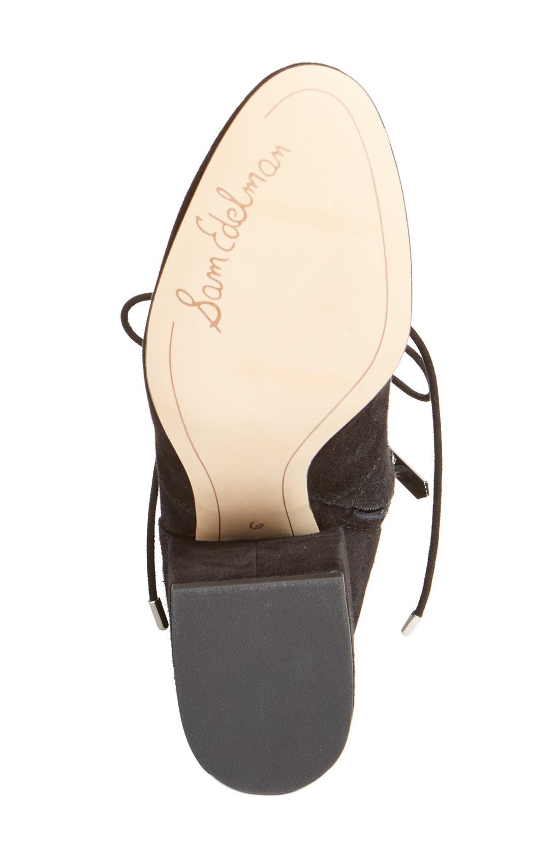 'Tate' Bootie, Alternate, color, BLACK SUEDE