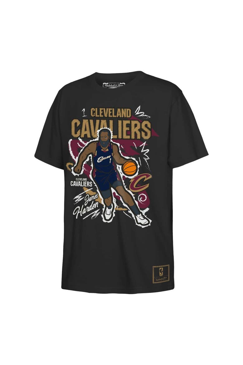 Youth Mitchell & Ness James Harden Black Cleveland Cavaliers Chalked Up Player T-Shirt, Main, color, Black
