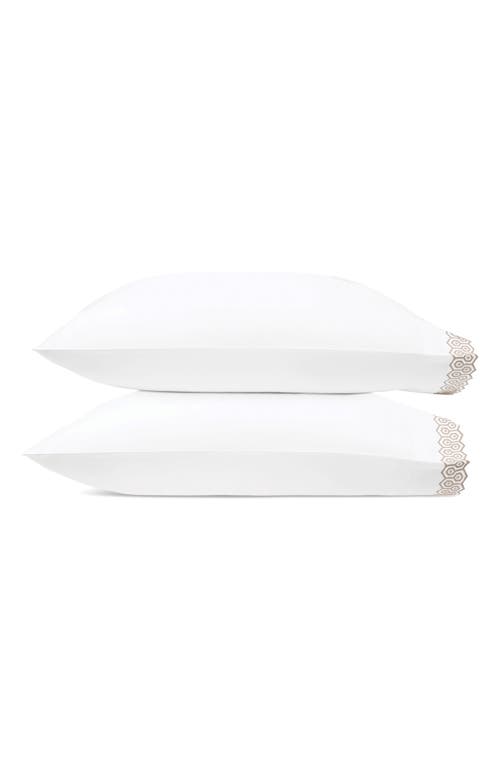 Matouk Felix Set Of 2 600 Thread Count Cotton Percale Pillowcases