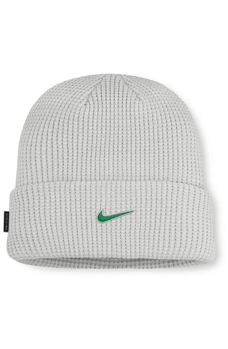 Nike Men Nike Gray Oregon Ducks 2025 On-Field Utility Cuffed Knit Hat, Alternate, color,