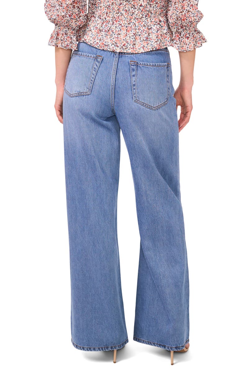 1.STATE High Waist Drawstring Wide Leg Jeans, Alternate, color, Light Blue Wash
