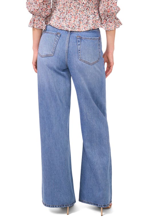 1.state High Waist Drawstring Wide Leg Jeans In Blue