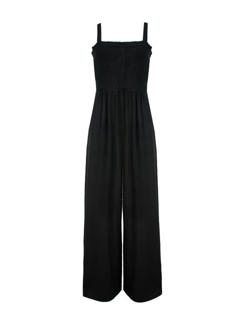 Ro&zo Shirred Bodice Jersey Jumpsuit In Brown