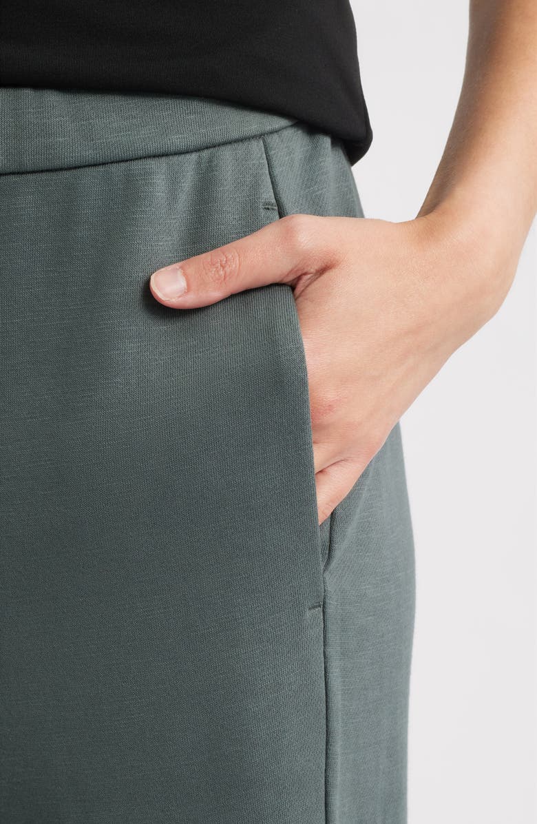 Eileen Fisher Slouch Organic Cotton Ankle Pants, Alternate, color, Everglade