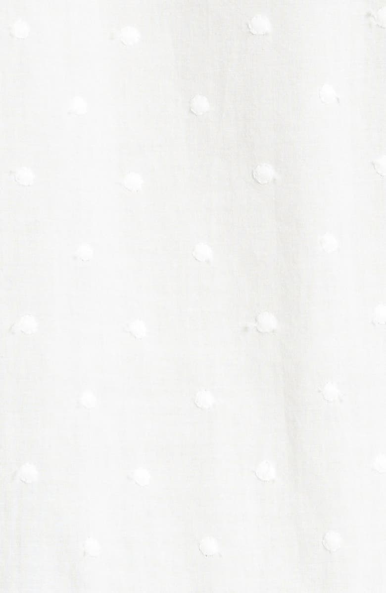 STELLAH Dot Embroidered Cascade Ruffle Blouse, Alternate, color,