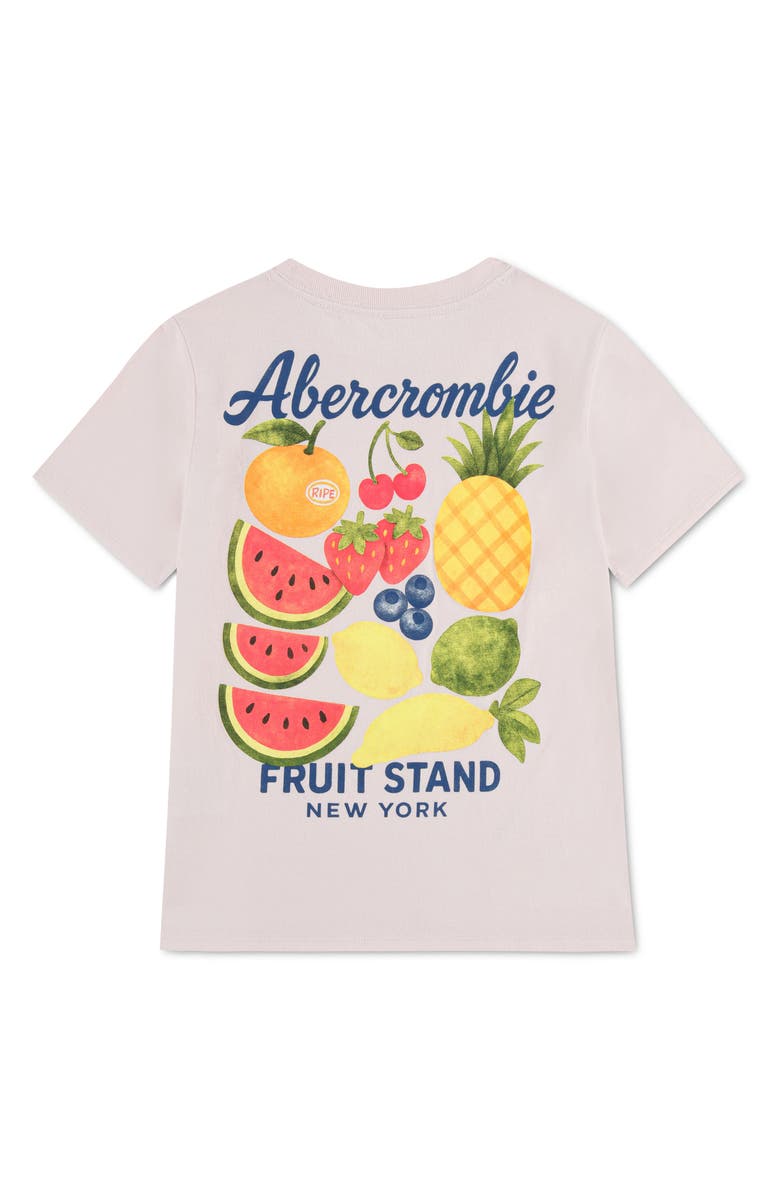 abercrombie kids Kids' Fruit Stand Graphic T-Shirt, Alternate, color, Chalk Pink