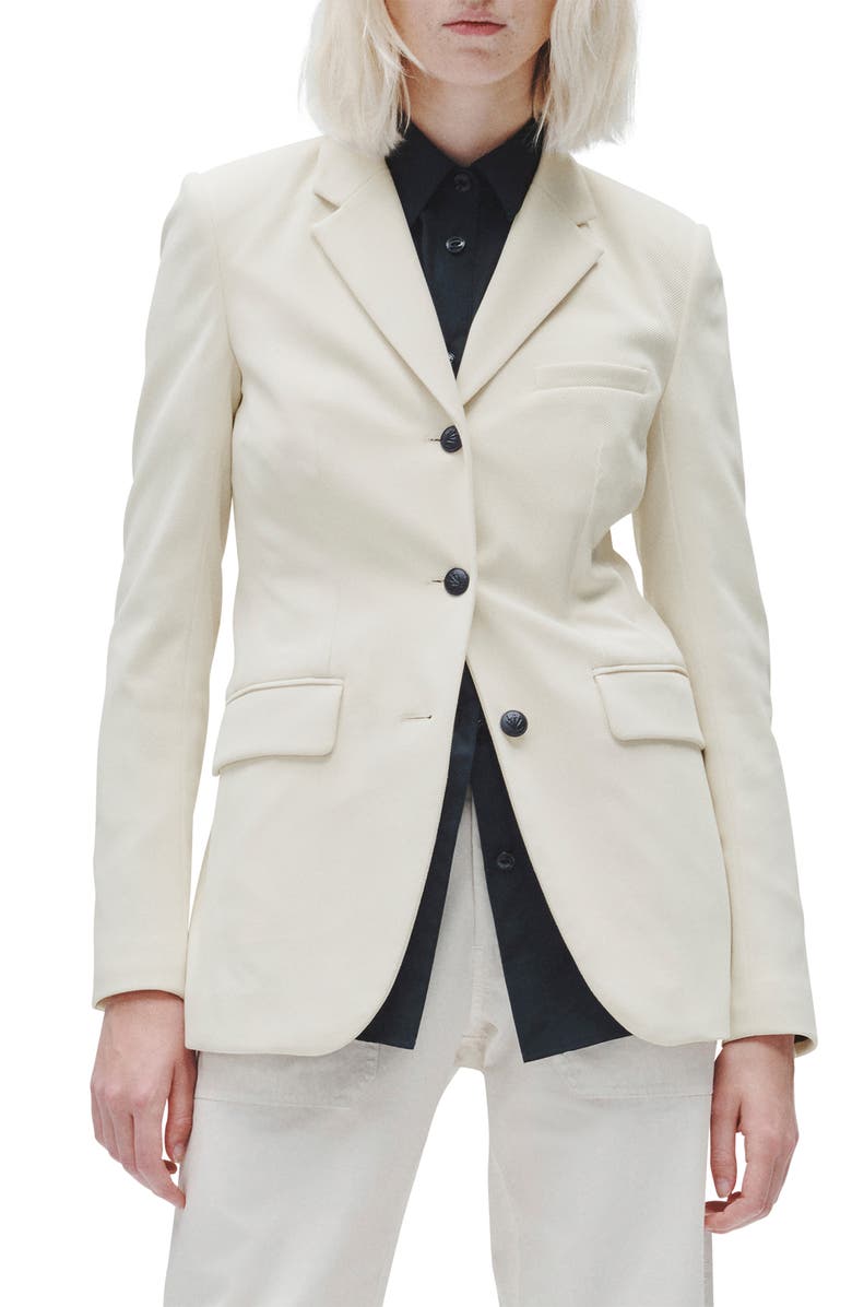 rag & bone Cadence Italian Tweed Blazer, Main, color, Ivory