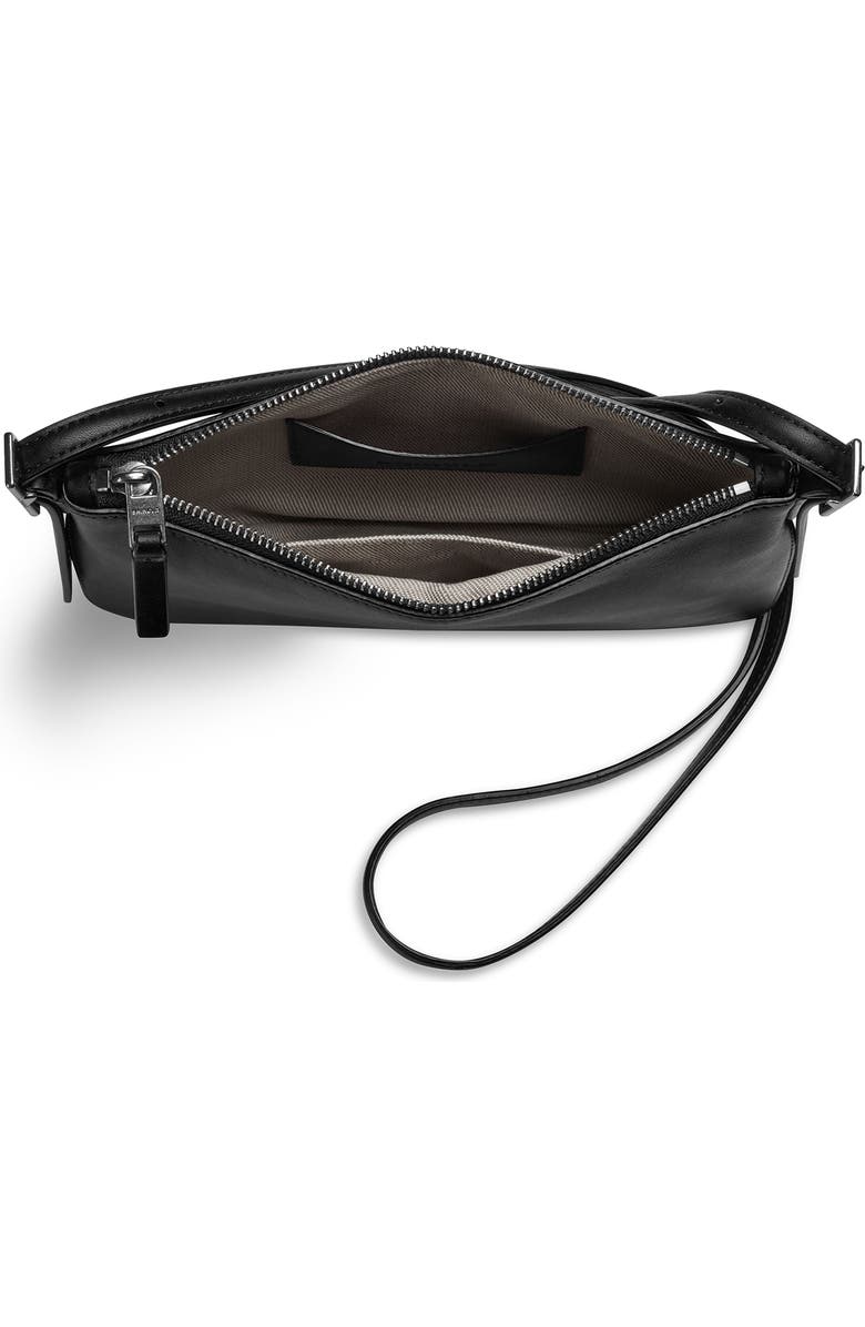 Shinola Small Bixby Accordion Leather Crossbody Bag, Alternate, color, Black