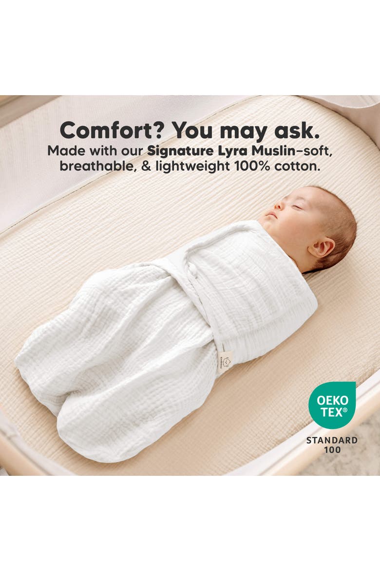 3-Pack Lyra Muslin Swaddle Wraps, Alternate, color, Soft White