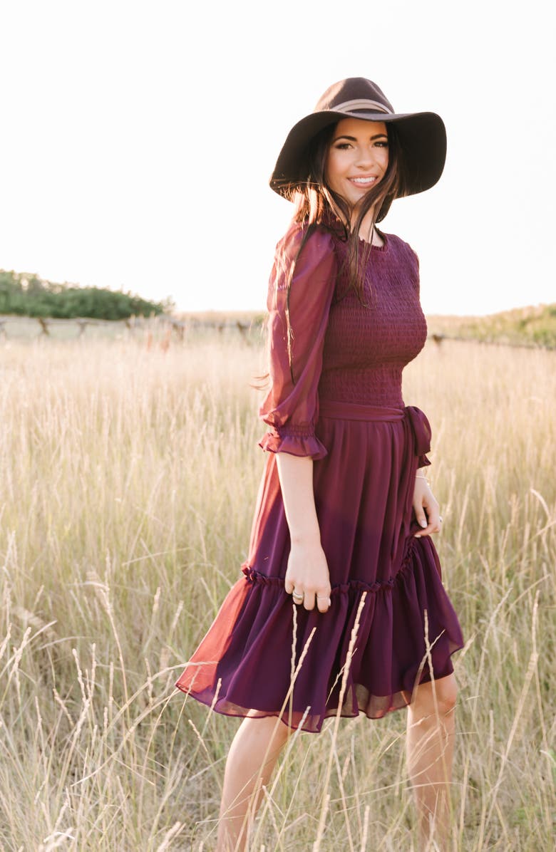 Rachel Parcell Smocked Dress, Main, color, 