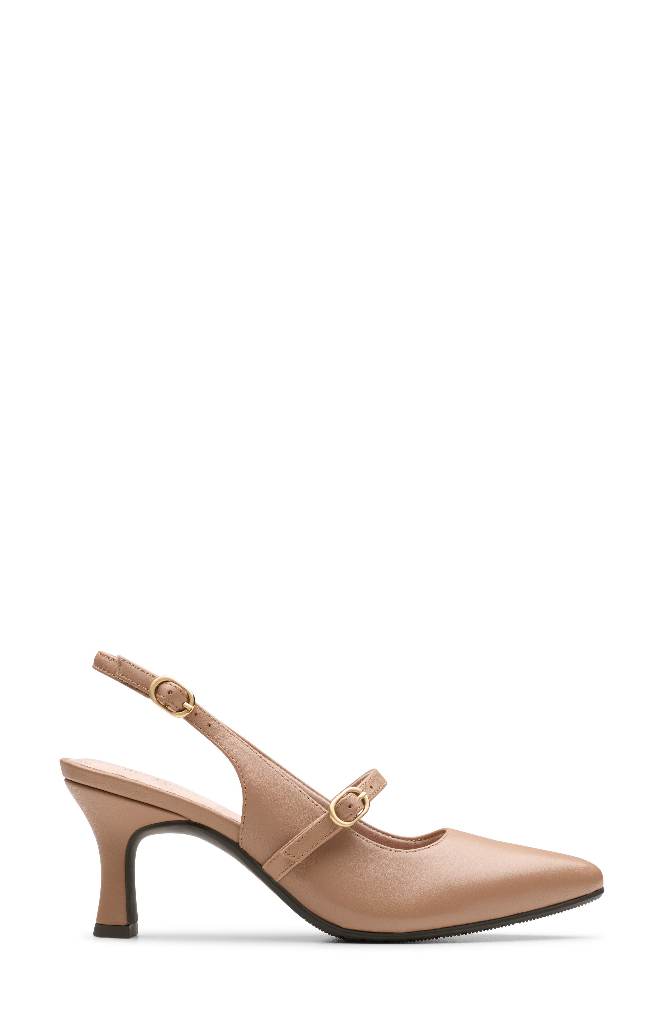 Clarks<sup>®</sup> Kataleyna Ruby Slingback Pump, Alternate, color, Warm Beige Leather