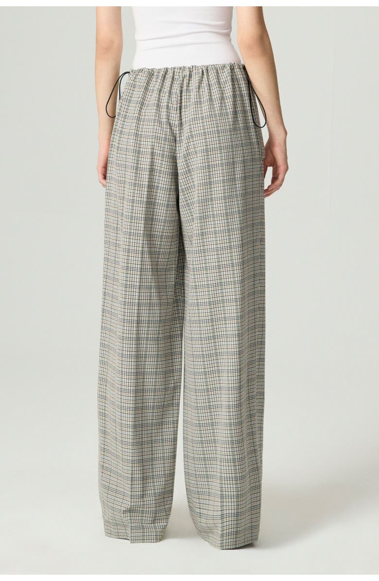 Nocturne Plaid Wide-Leg Drawstring Pants, Alternate, color, Multi-Colored