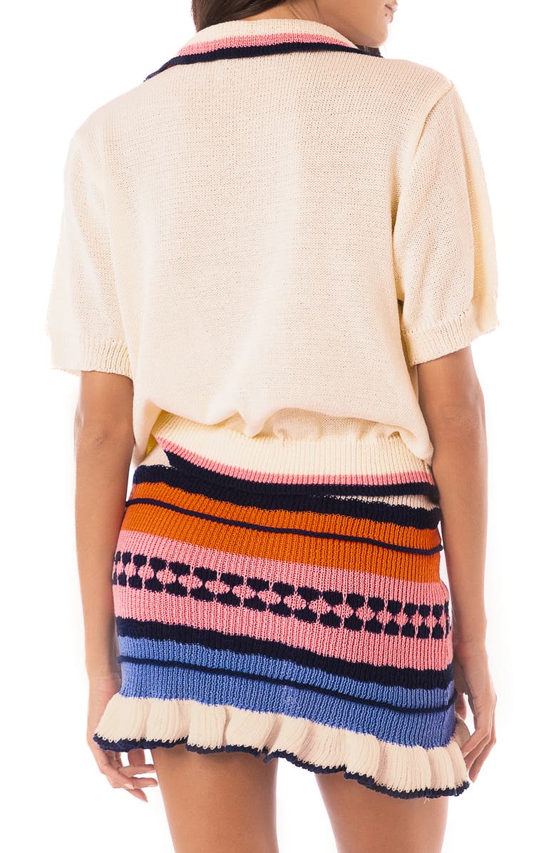 Maaji Nela Cover-Up Polo Sweater, Alternate, color, Beige Overflow