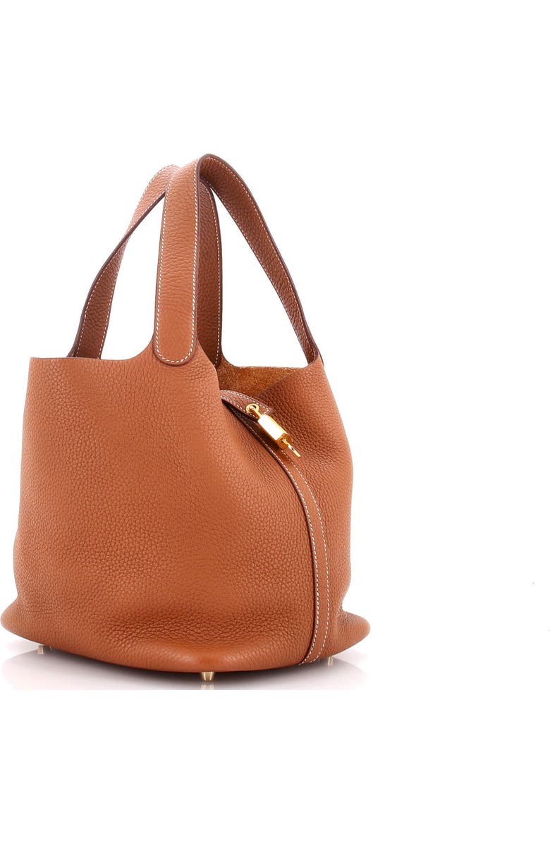 Pre-Owned Hermes Picotin Lock Bag Felt with Leather PM, Alternate, color, Gris Moyen