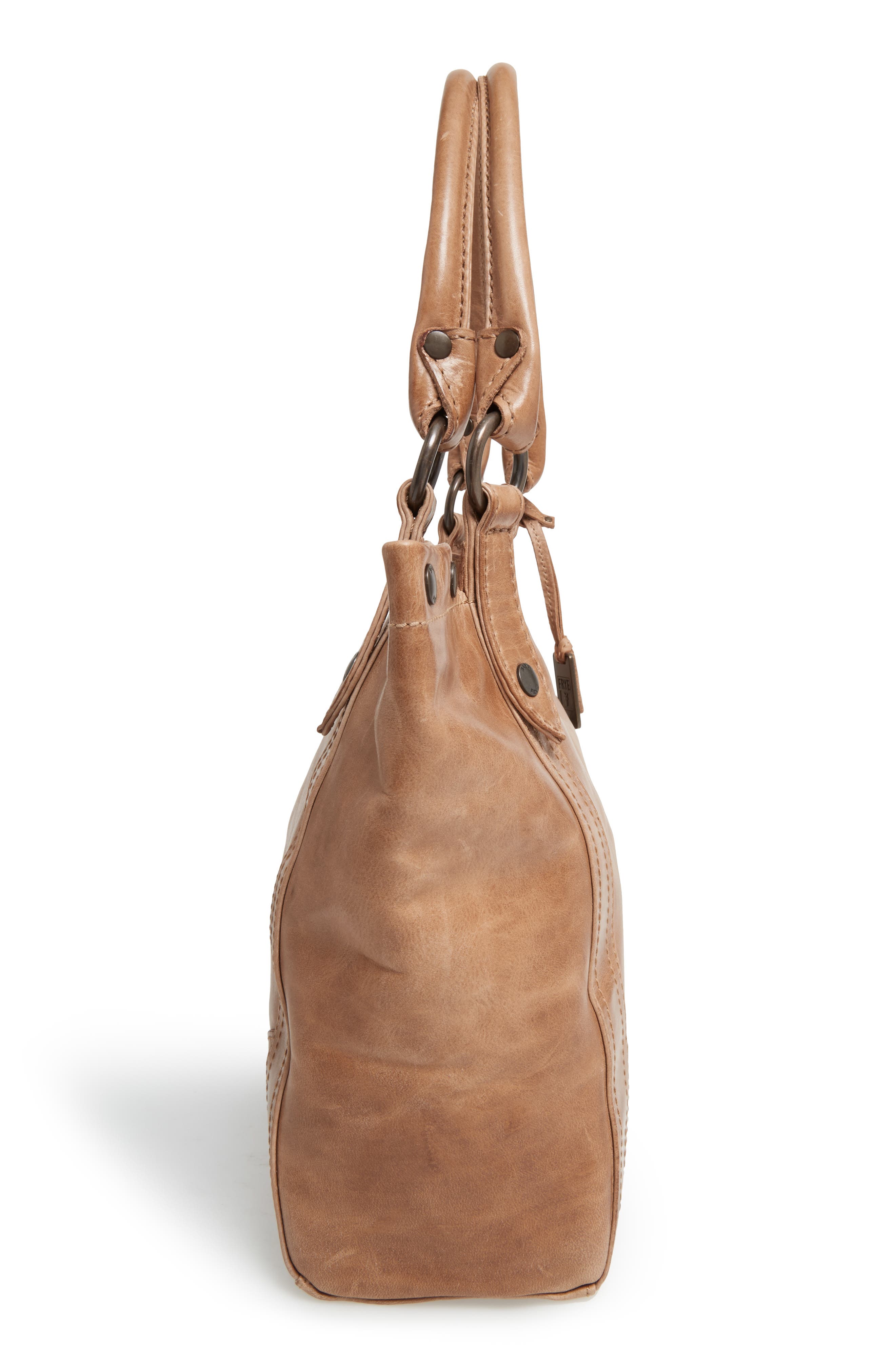 Melissa Leather Shoulder Bag, Alternate, color, BEIGE