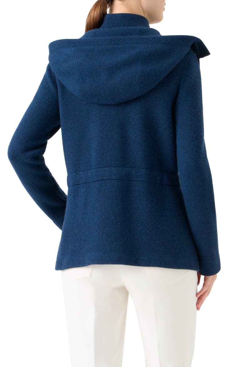 Cashmere Jacket with Removable Hood, Alternate, color, DENIM
