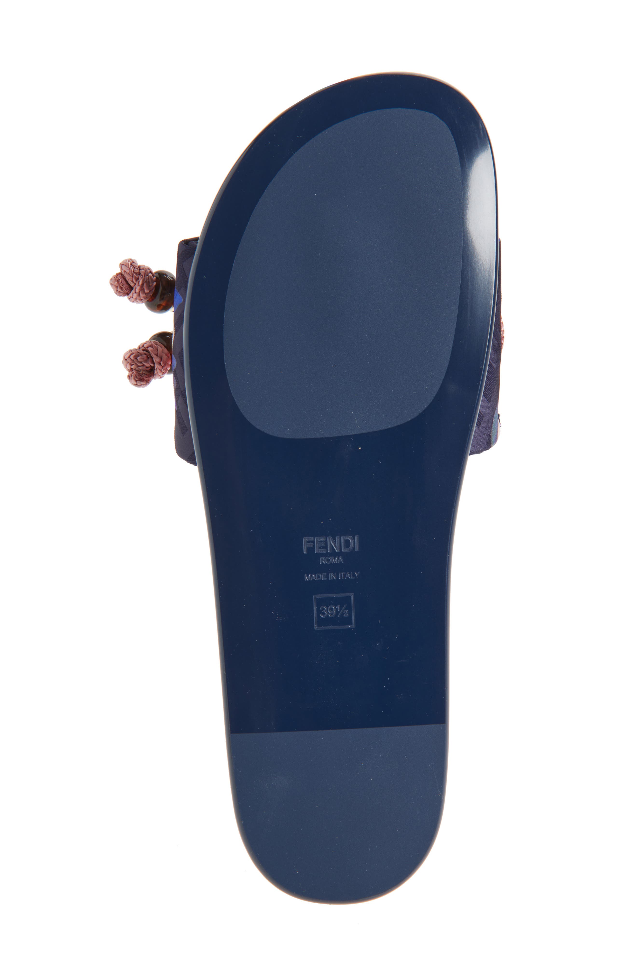 Fendi Feel Knotted Slide Sandal, Alternate, color, Mediterran Multicolor