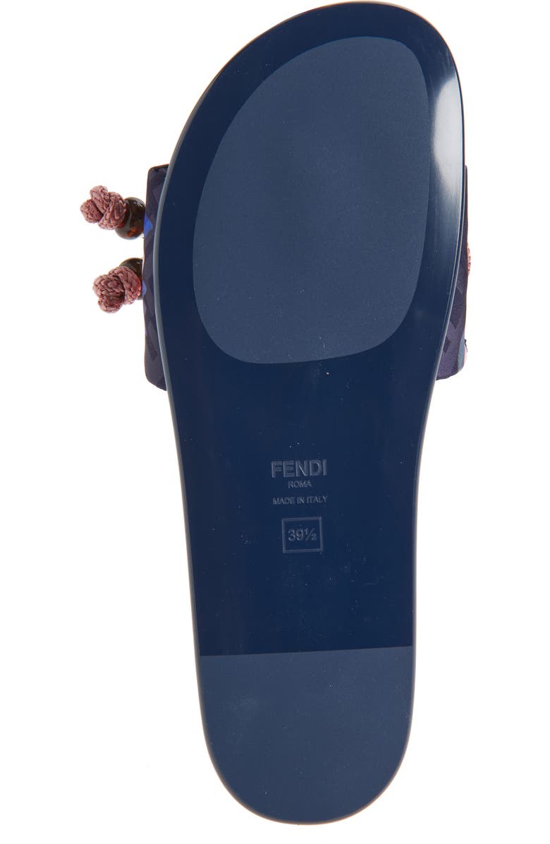 Fendi Feel Knotted Slide Sandal, Alternate, color, Mediterran Multicolor