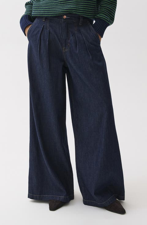 Delphine High Waist Wide Leg Jeans