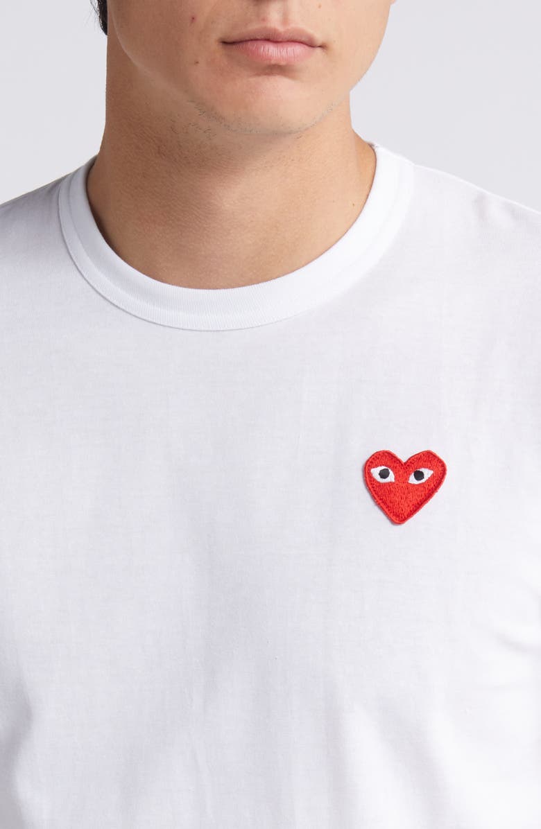 Comme des Garçons PLAY Half Red Heart Graphic T-Shirt, Alternate, color,