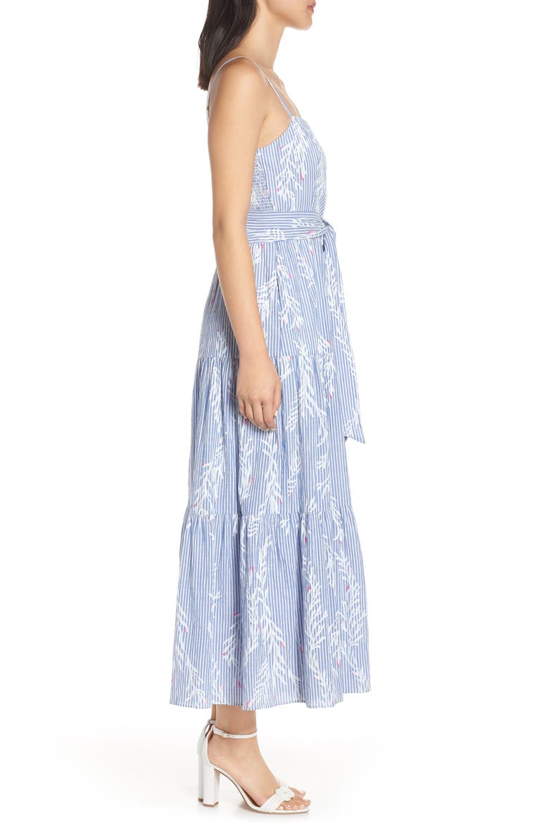 Aviana Maxi Dress, Alternate, color, COASTAL BLUE OPEN CORAL