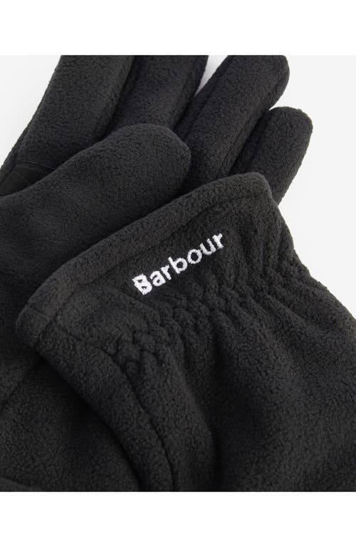 Barbour Coalfield Fleece Gloves In Black