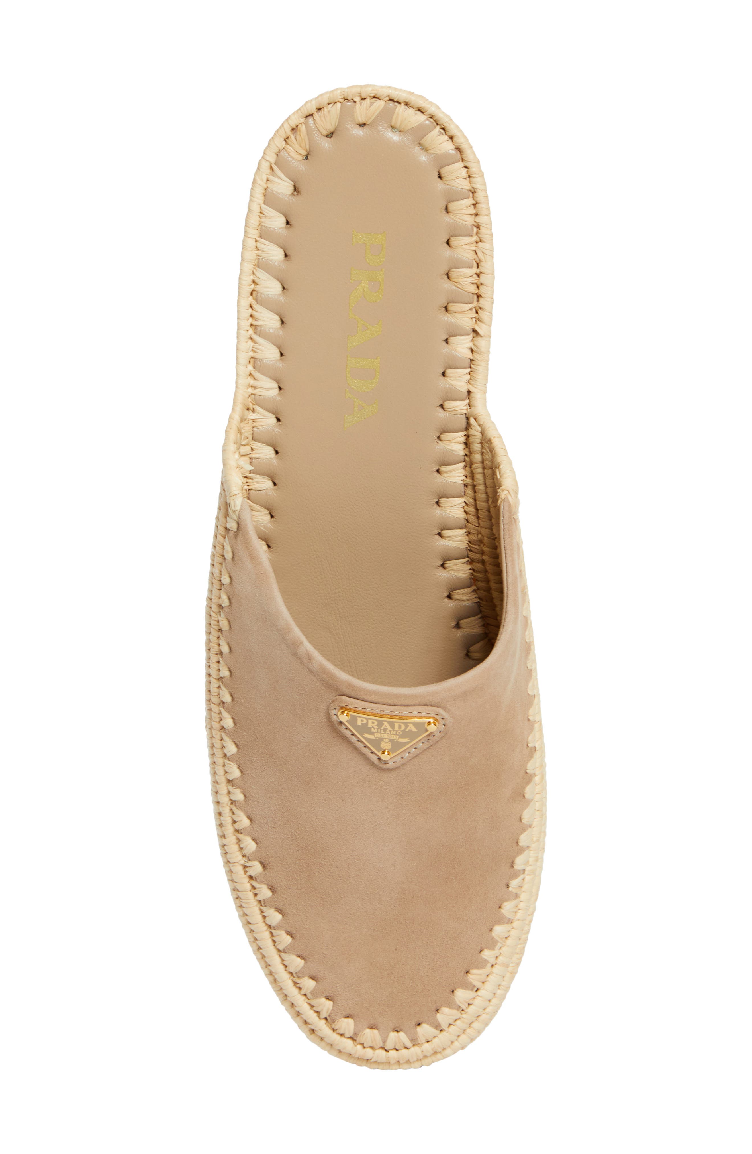 Prada Sabot Raffia Mule, Alternate, color, 
