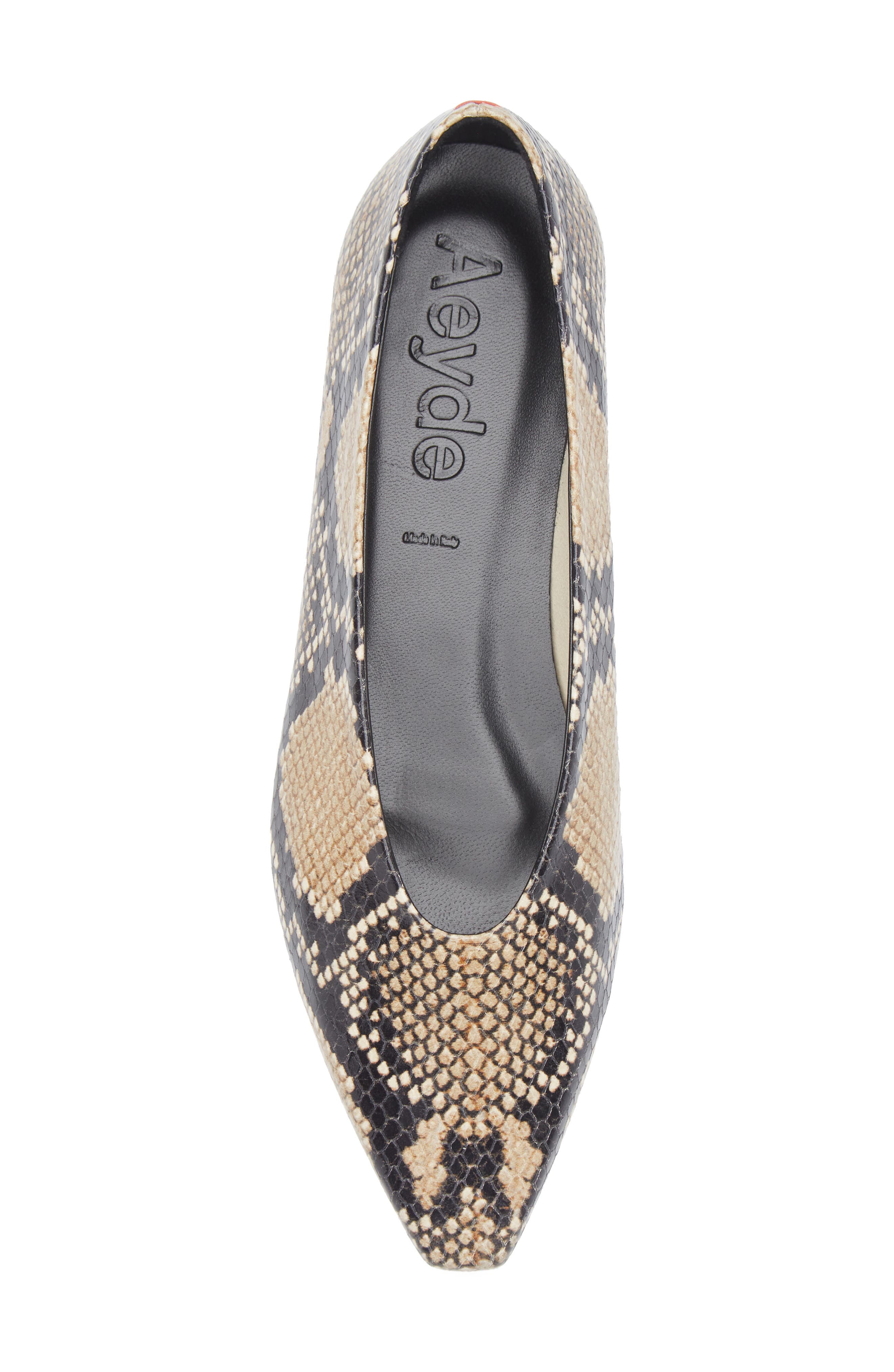 aeyde Betty Pointed Toe Flat, Alternate, color, Hazelnut