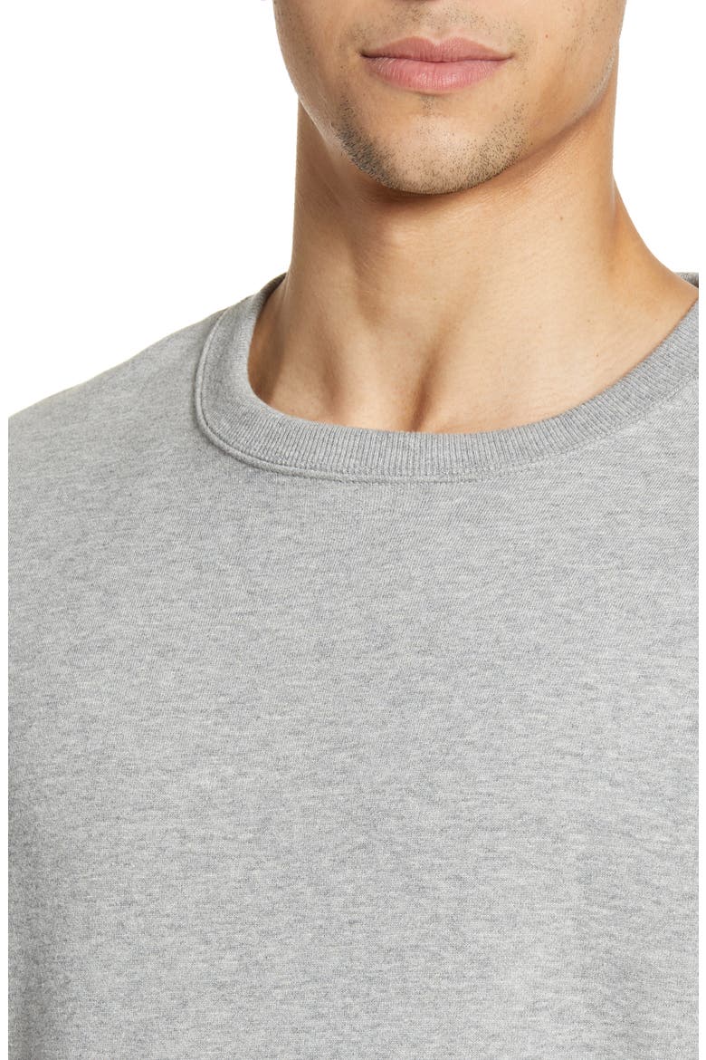 Dover Crewneck Sweatshirt with Leather Elbow Patches, Alternate, color, GREY1DNU