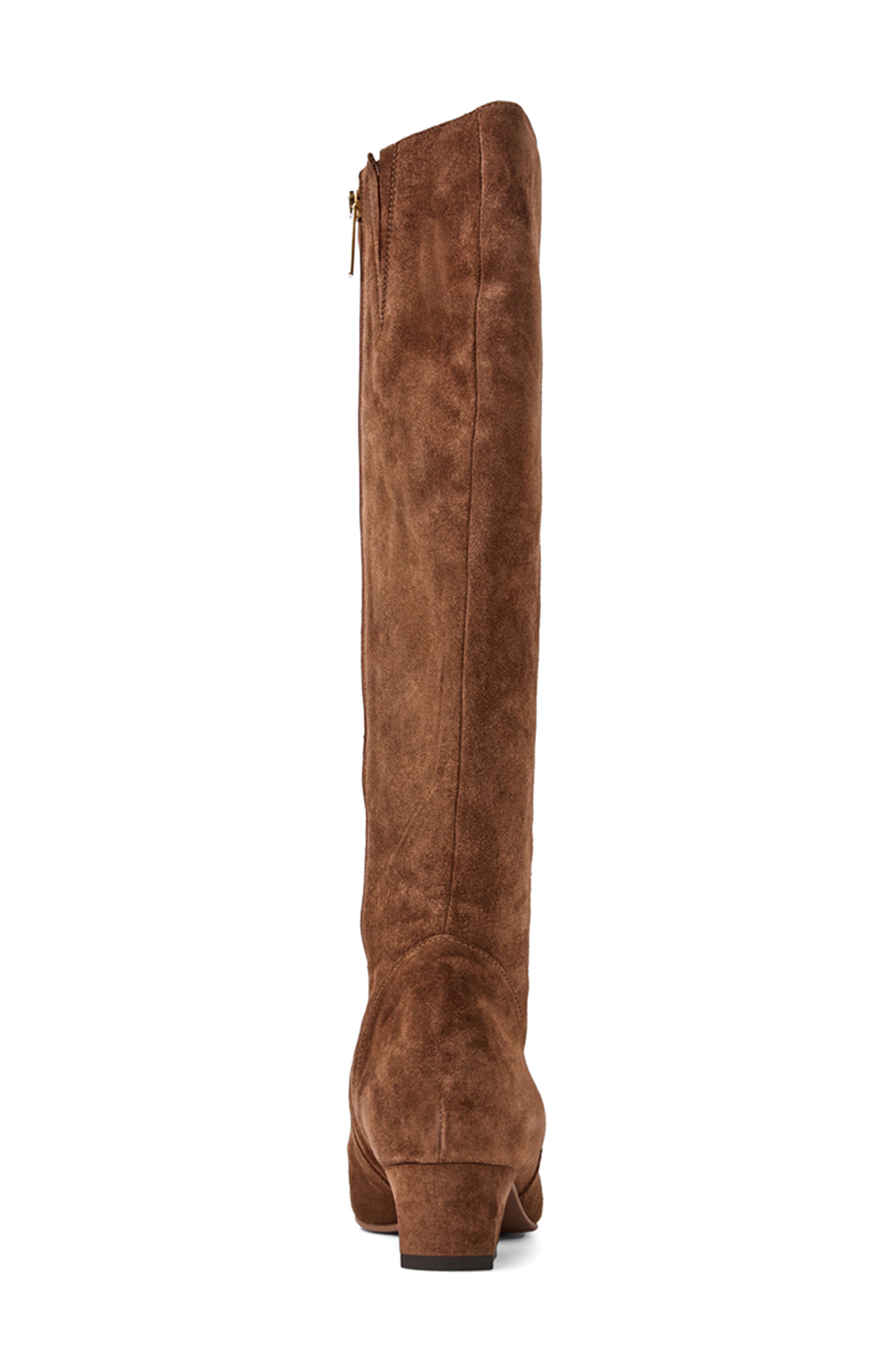 Aquatalia Serafina Weatherproof Knee High Boot, Alternate, color, Brandy Suede