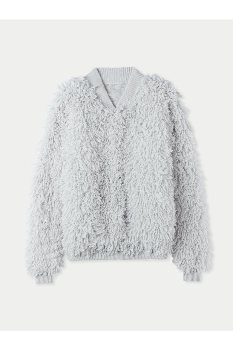 Loop-Stitch Cashmere Cardigan, Main, color, silver birch