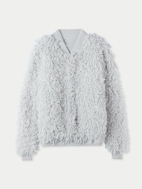 Loop-Stitch Cashmere Cardigan