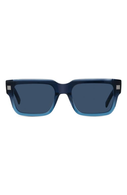 Givenchy Gv Day 53mm Square Sunglasses In Shiny Blue/blue