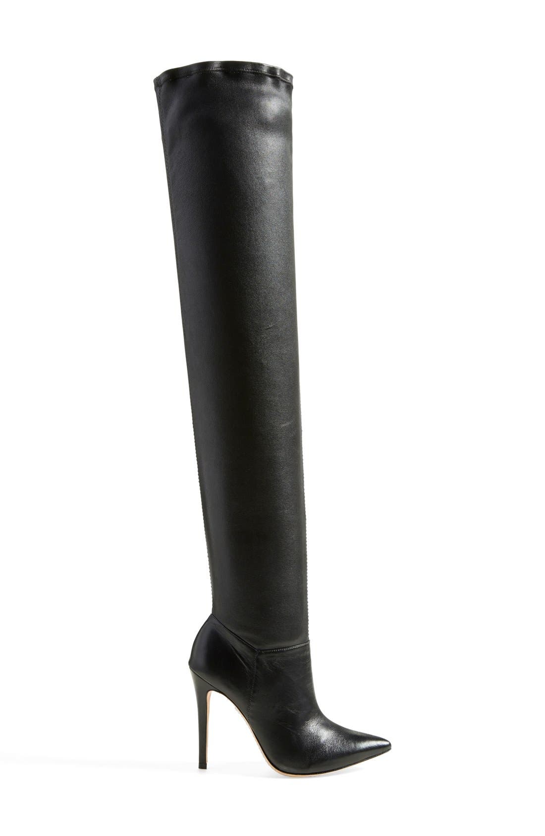 Alice + Olivia 'Dae' Over the Knee Boot, Alternate, color, 