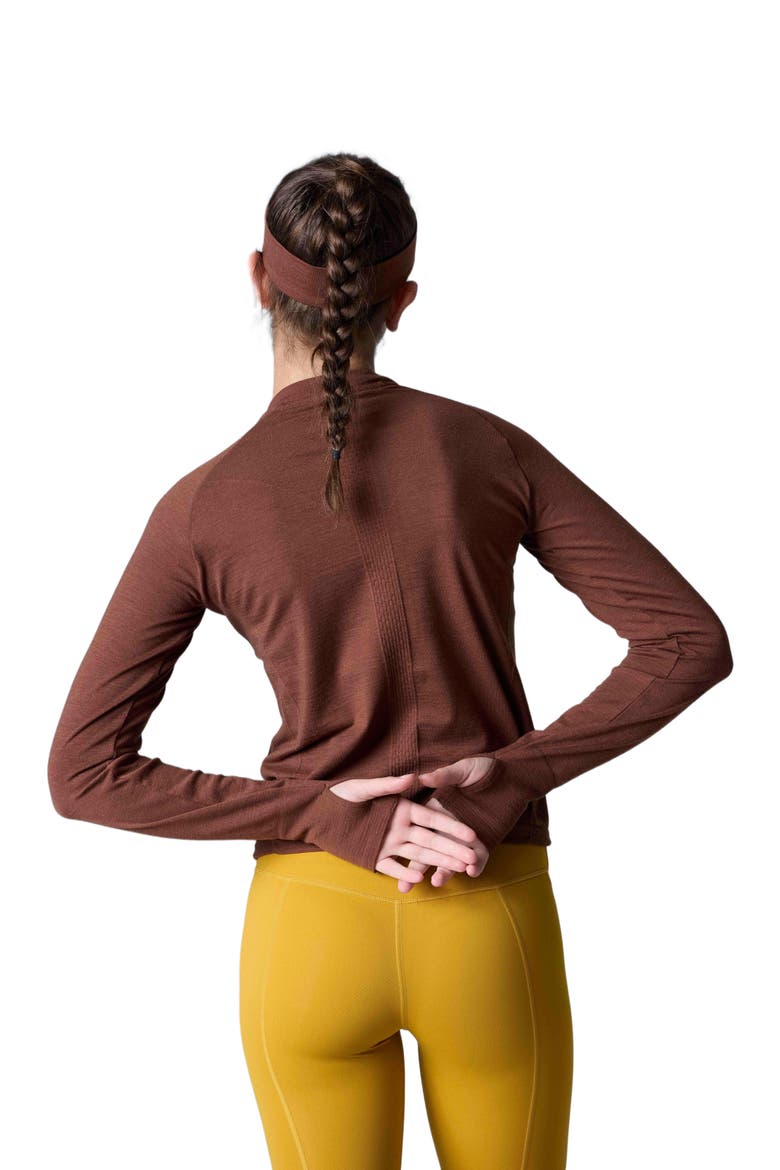 Tech Merino Classic Fit Long Sleeve Base Layer, Alternate, color, Cappuccino