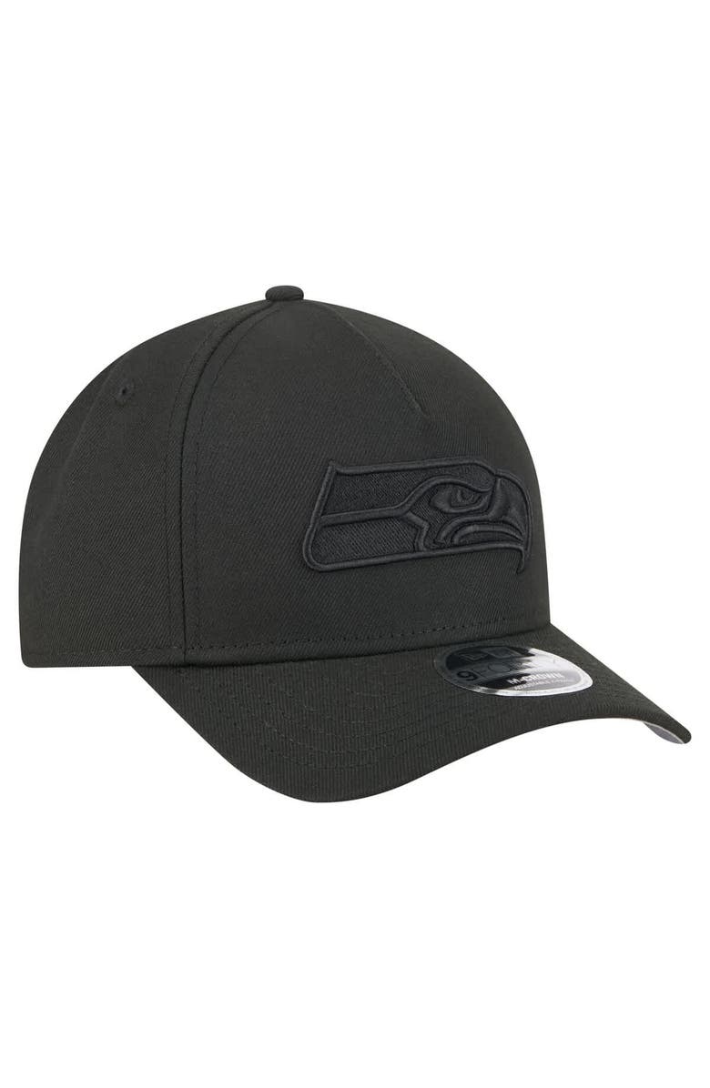New Era Men's New Era  Black Seattle Seahawks Team Collection 9FORTY M-Crown A-Frame Adjustable Hat, Alternate, color, 
