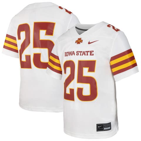 Youth Nike #25 White Iowa State Cyclones Untouchable Replica Game Jersey