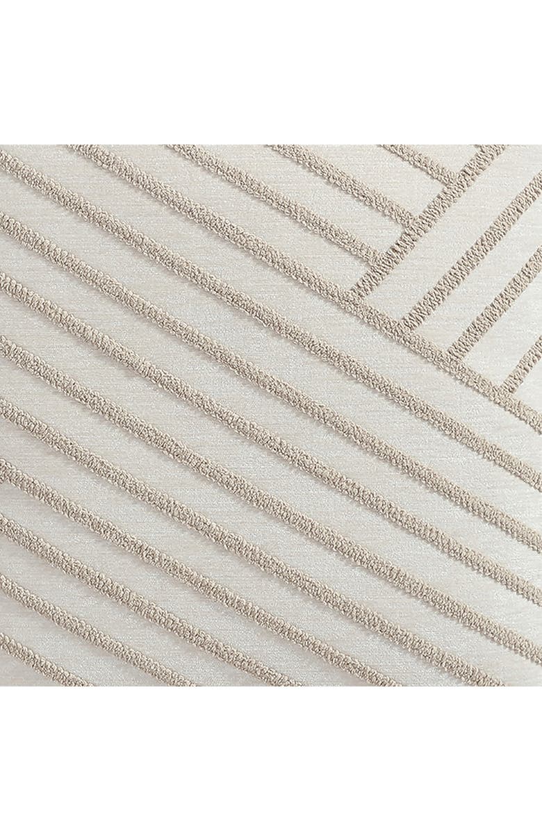 Tahari Asymmetrical Stripe Bouclé Accent Pillow, Alternate, color, Feather/ Taupe