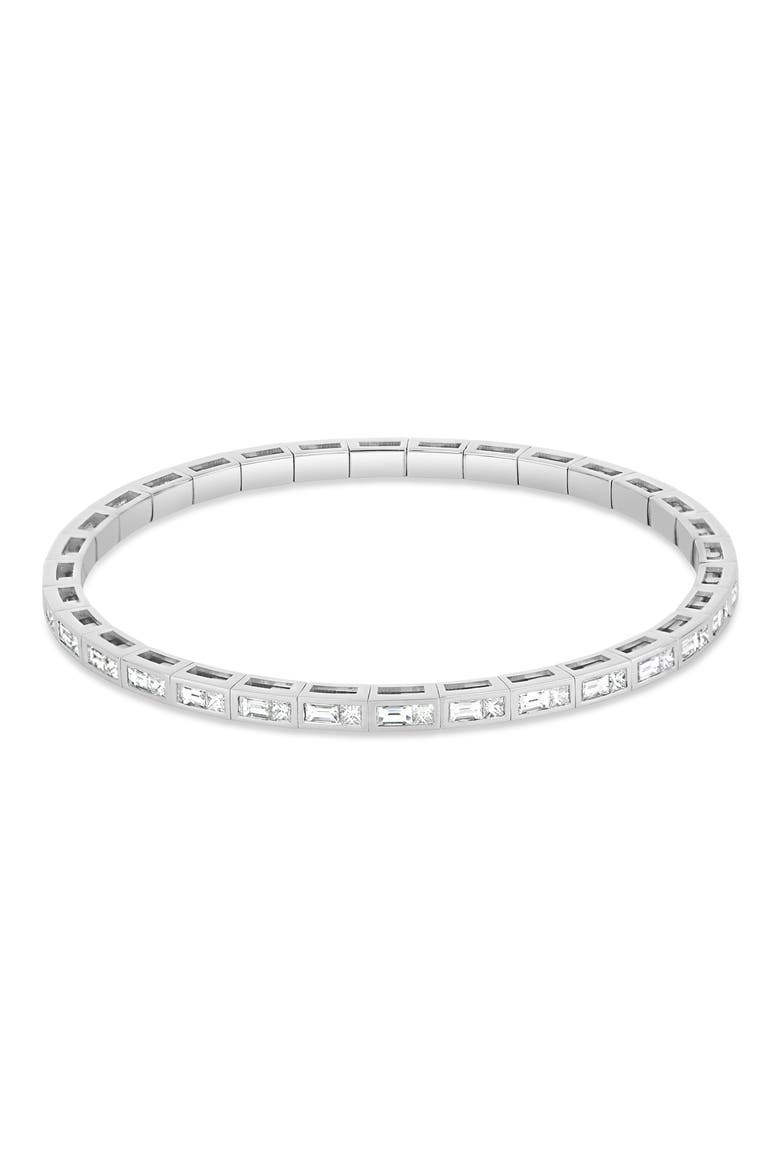 18K Gold Gatsby Natural Diamond Stretch Bracelet (Online Trunk Show), Main, color, 18K WHITE GOLD