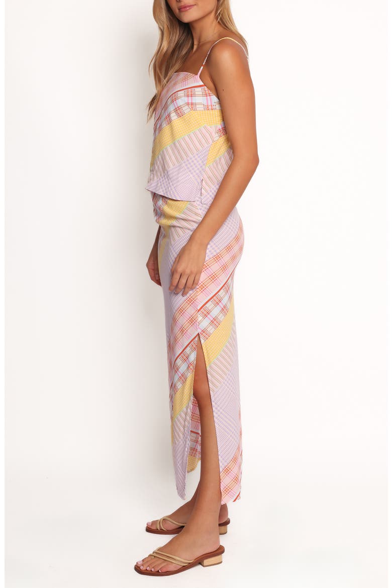 Riven Mixed Print Camisole & Maxi Skirt Set, Alternate, color, PINK PLAID