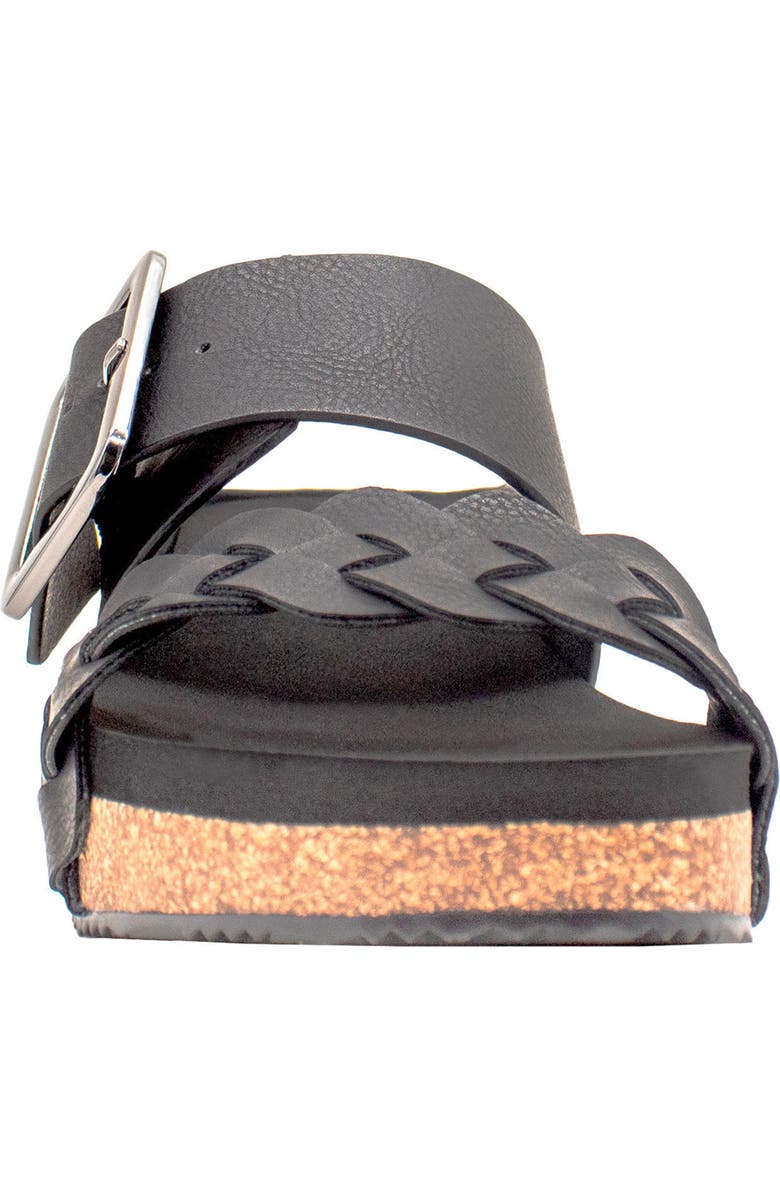 Volatile Morel Two-Strap Wedge Sandal, Alternate, color, Black