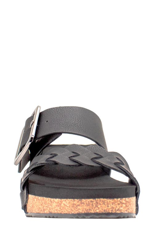 Volatile Morel Two-strap Wedge Sandal In Black