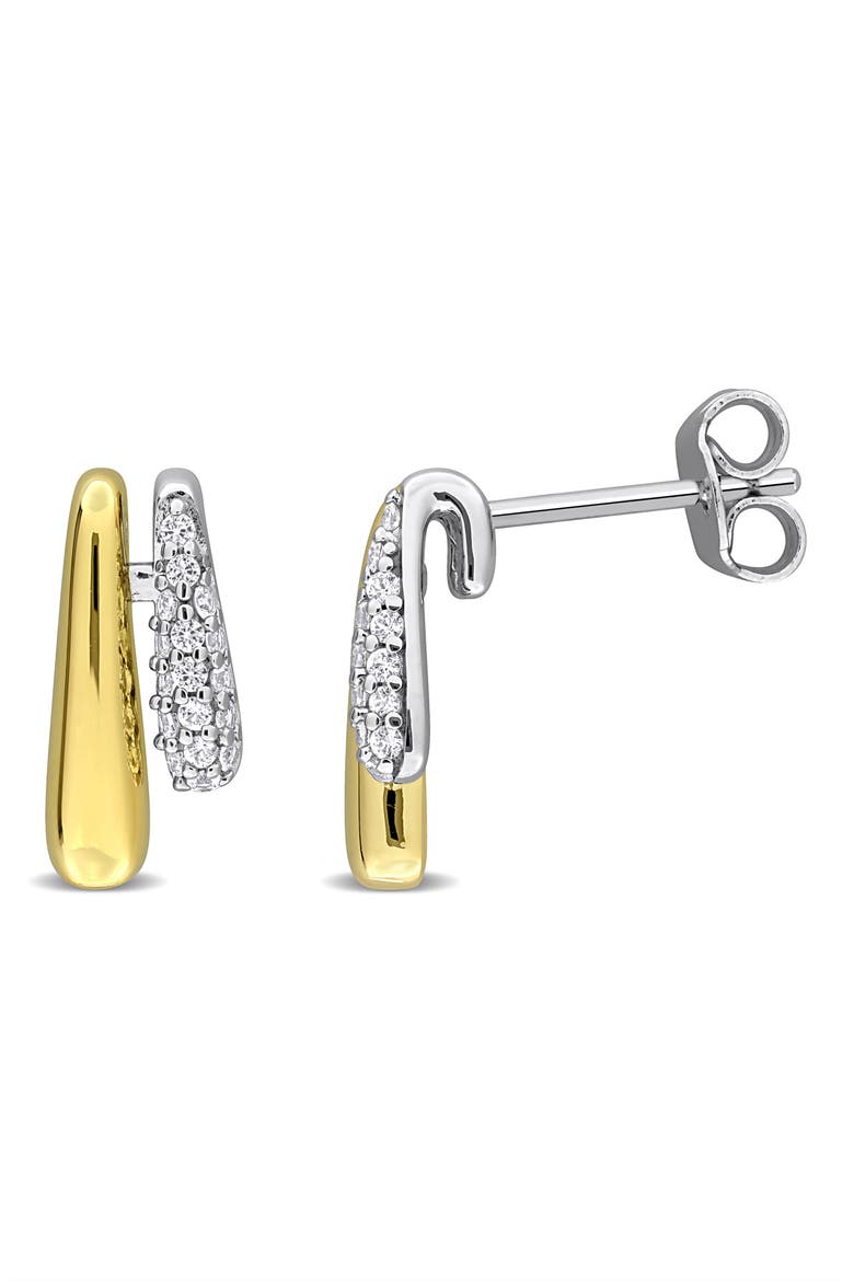 Lab-Grown White Sapphire Drop Earrings, Main, color, WHITE
