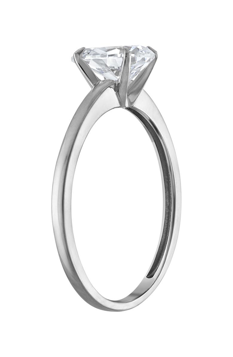 FZN 10k Gold Lab Grown Diamond Solitaire Ring, Alternate, color, White
