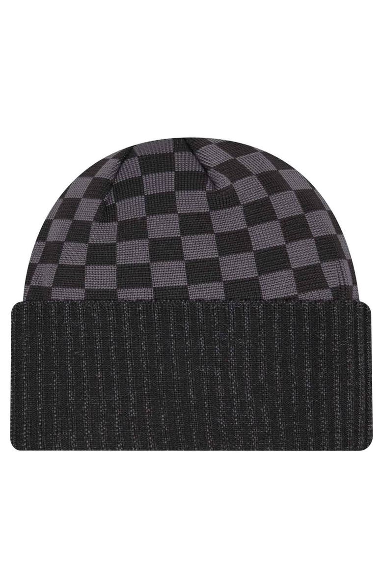 New Era Men's New Era Black Jacksonville Jaguars Checkered Cuffed Knit Hat, Alternate, color, Black