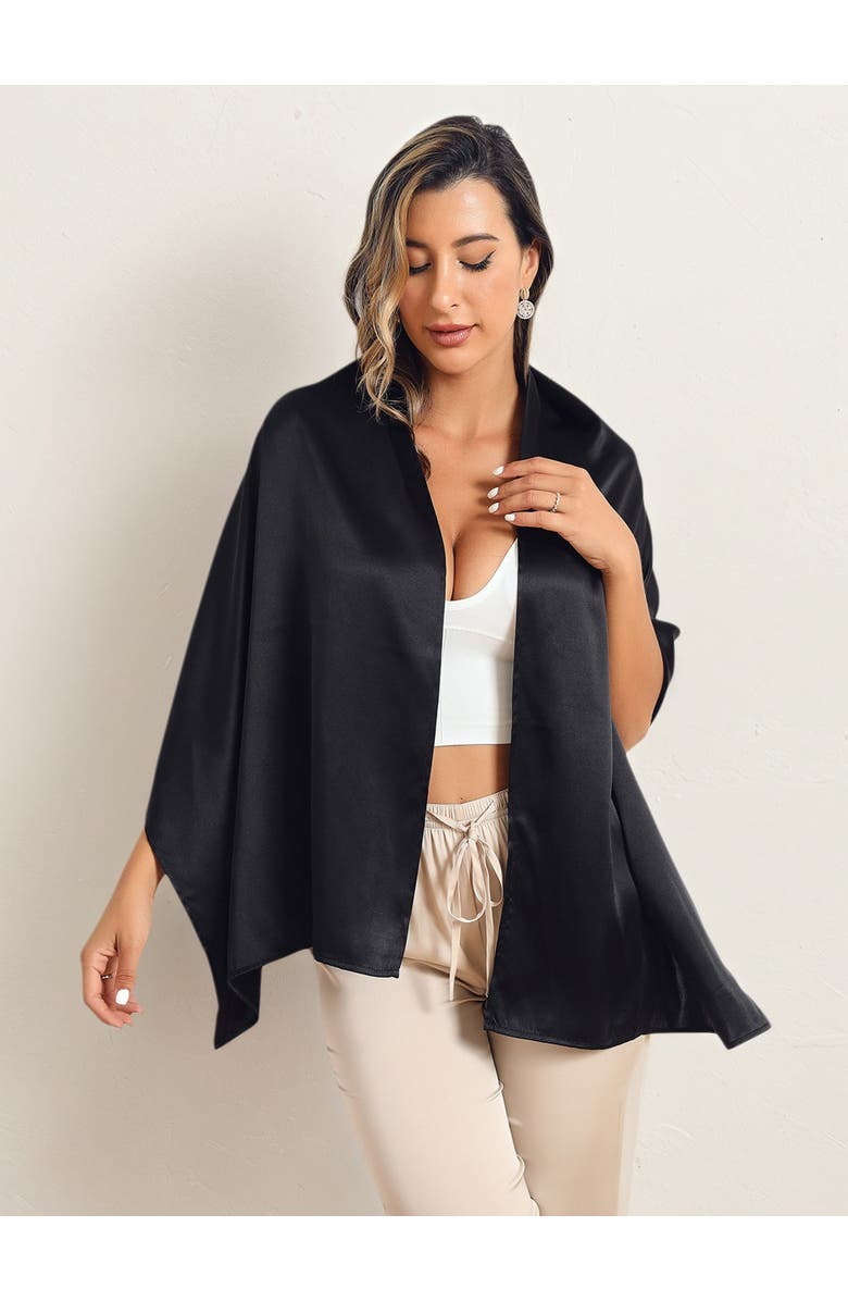SILKSILKY Pure Silk Solid Color Rectangle Long Scarf/Shawl, Main, color,
