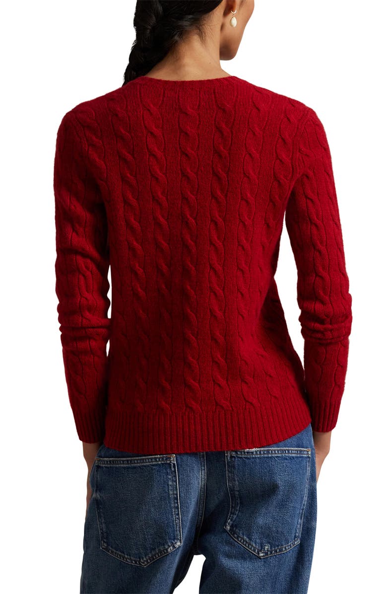 Polo Ralph Lauren Julianna Cable Knit Wool & Cashmere Sweater, Alternate, color, 