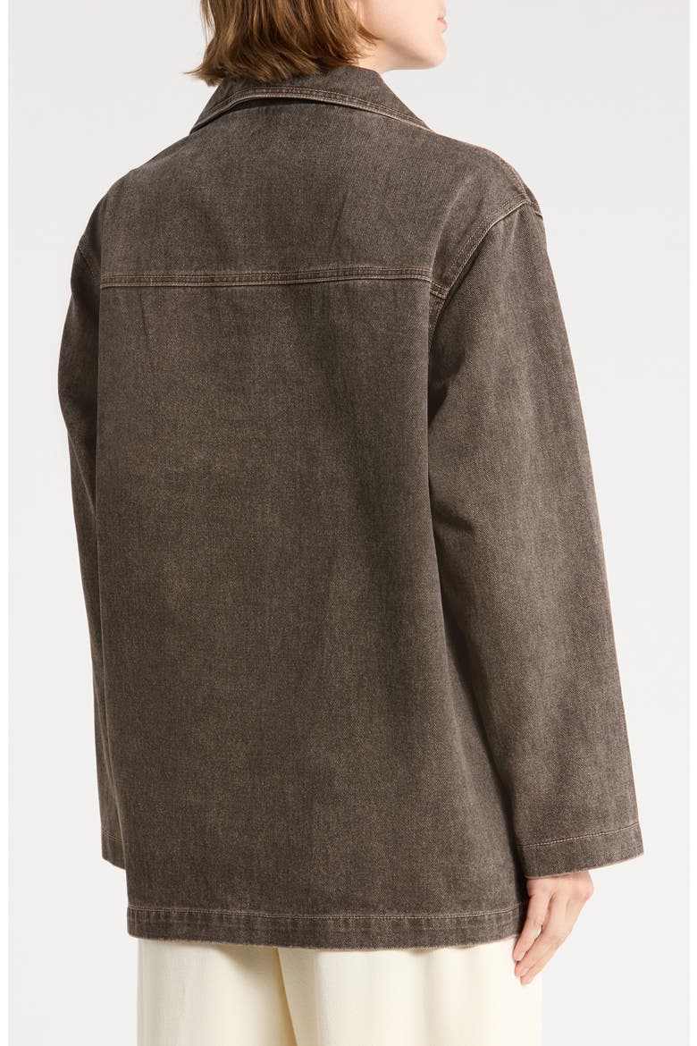 Sanne Denim Peacoat, Alternate, color, ESPRESSO