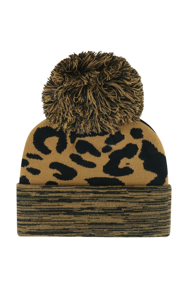 '47 Women's '47  Brown Wisconsin Badgers Rosette Cuffed Knit Hat with Pom, Alternate, color, Brown