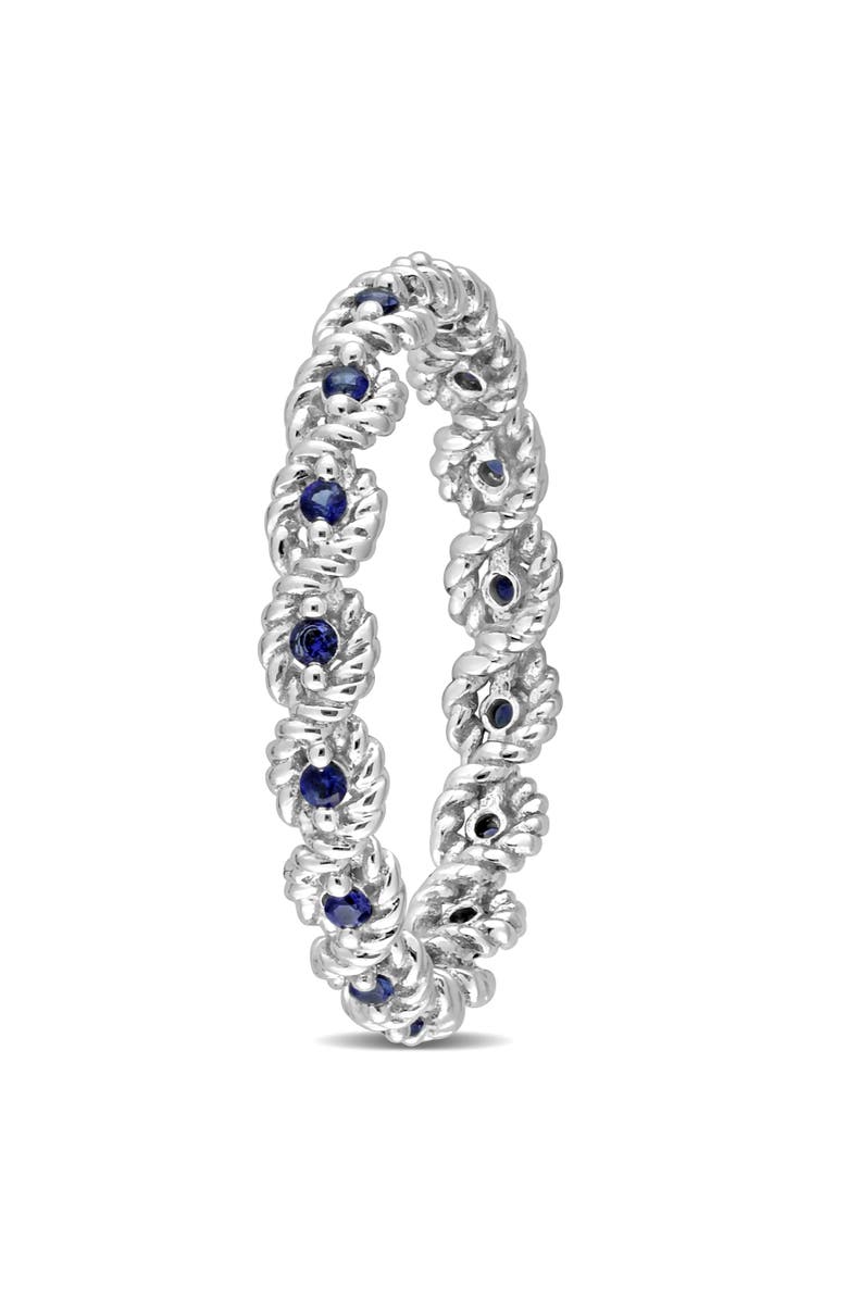 Julianna B. Created Gemstone Infinity Eternity Ring 10k, Alternate, color, Created Sapphire/White Gold